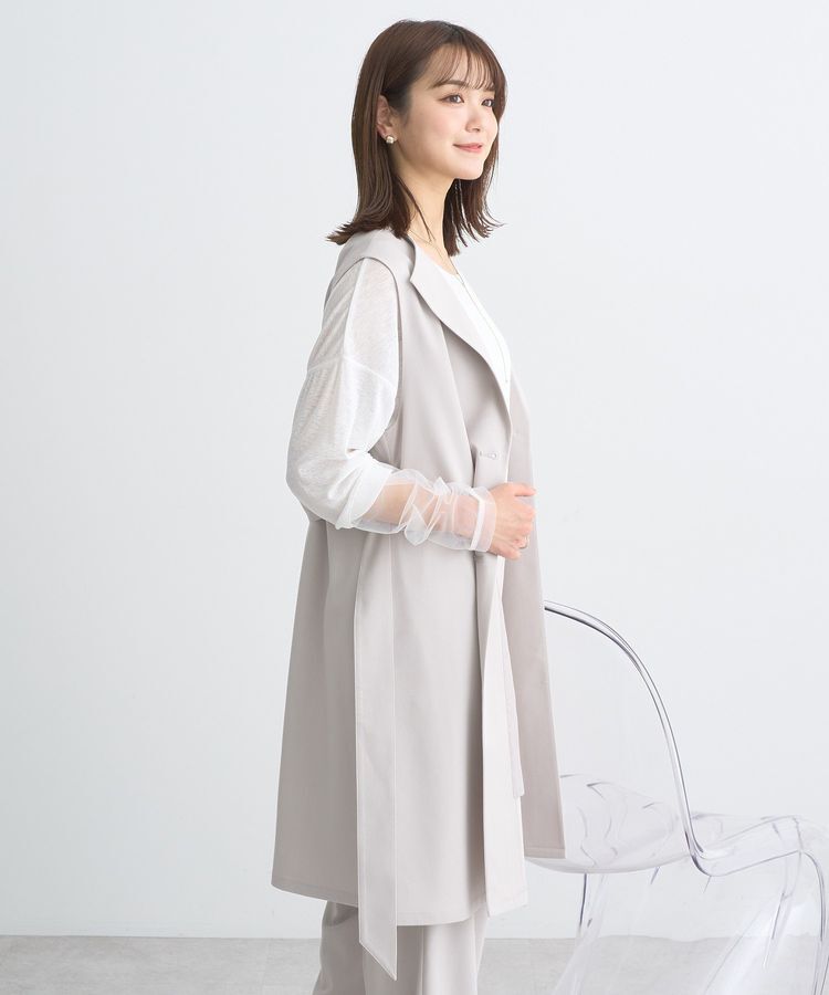 earth music&ecology「ミドル丈ジレ」|ベスト・ジレ|