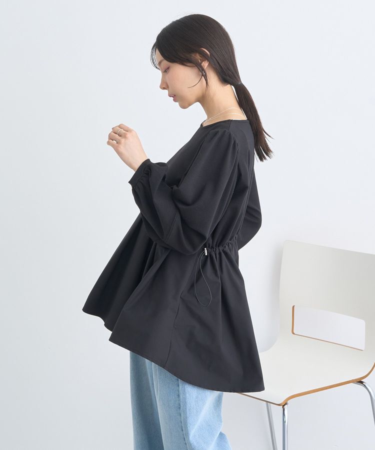 earth music&ecology「異素材ドッキングペプラムプルオーバー」|Tシャツ・カットソー|