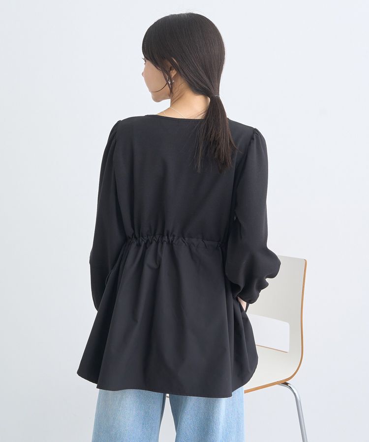 earth music&ecology「異素材ドッキングペプラムプルオーバー」|Tシャツ・カットソー|