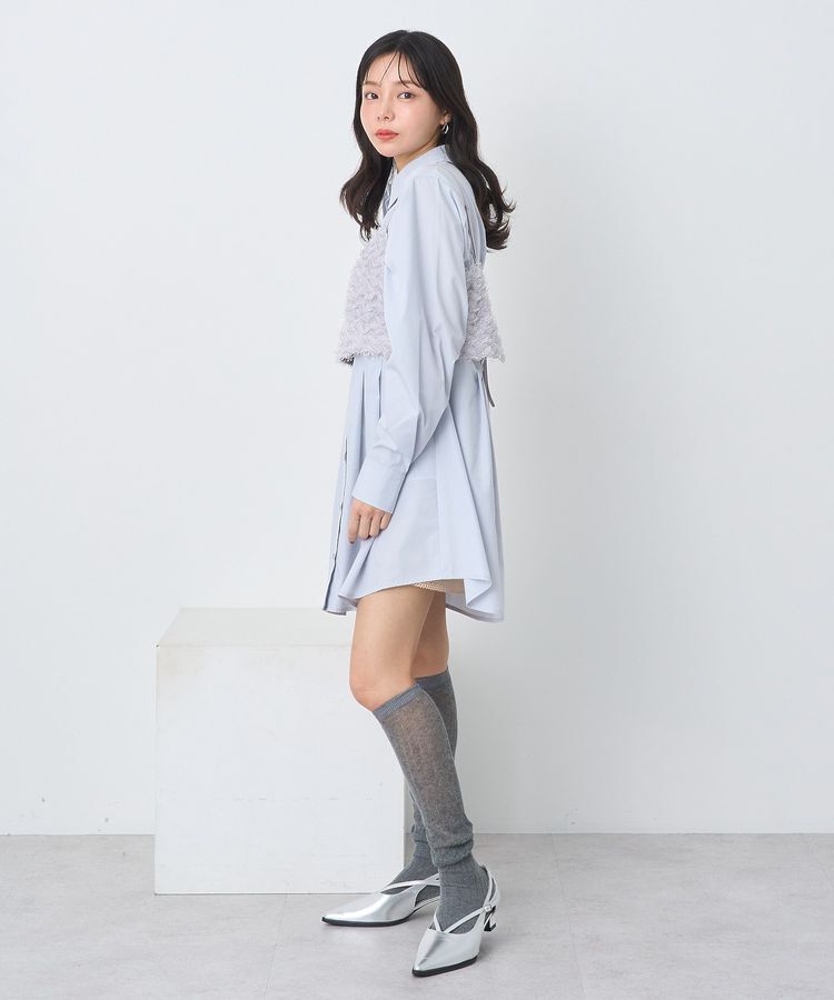 earth music&ecology「フリンジミックスチュールビスチェ」|ベスト・ジレ|