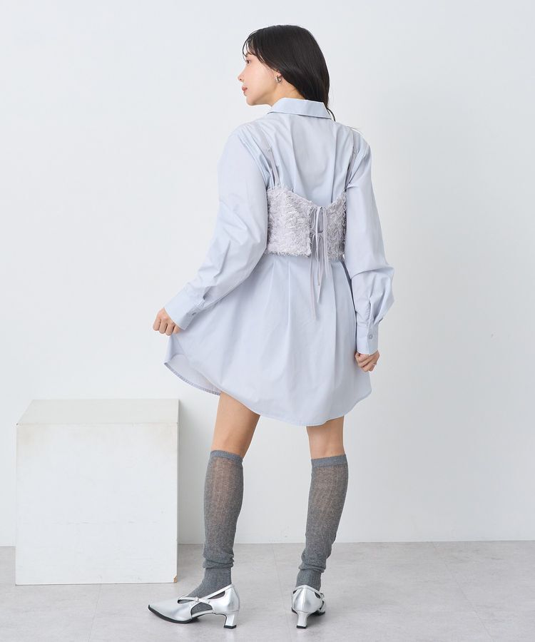 earth music&ecology「フリンジミックスチュールビスチェ」|ベスト・ジレ|