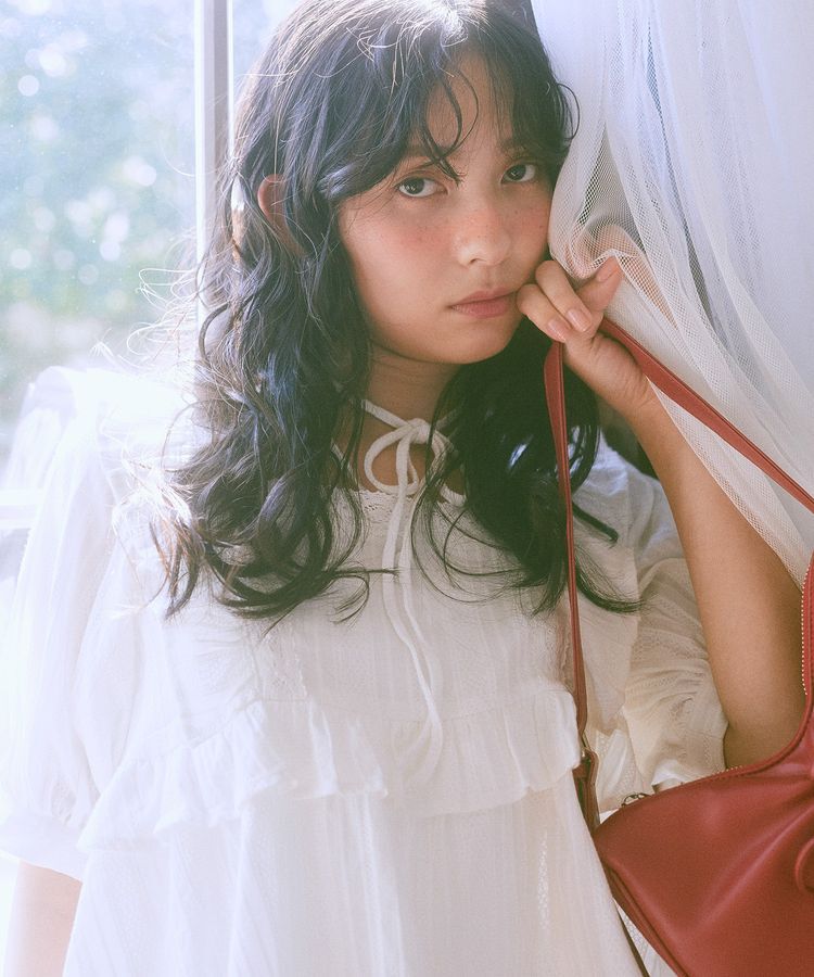 earth music&ecology「パフスリーブコットンフリルブラウス」|シャツ・ブラウス|