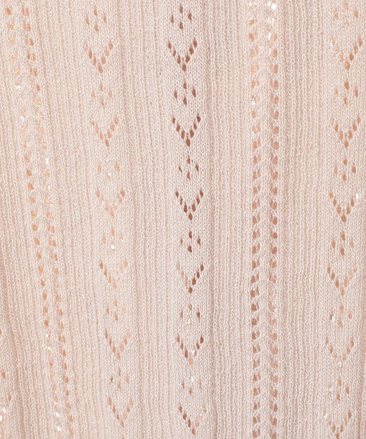 earth music&ecology「シルバーボタン透かし編みニットカーディガン」|カーディガン|