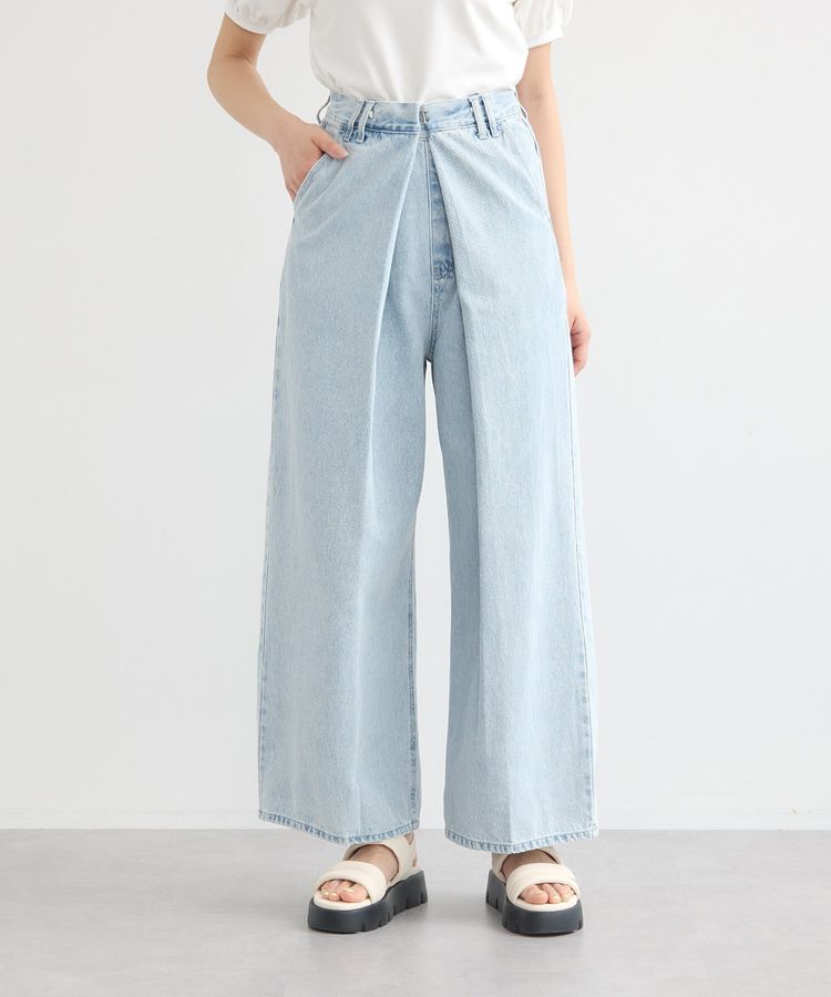 earth music&ecology「フロントタックデニムパンツ」|デニム|