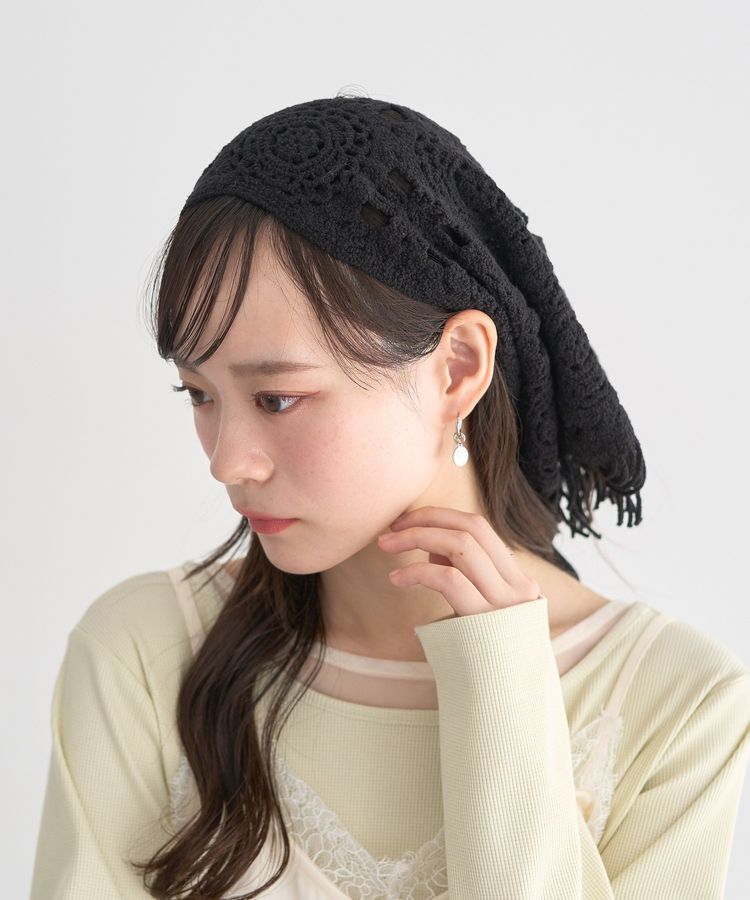 earth music&ecology「マルチクロシェスカーフ」|バンダナ・スカーフ|