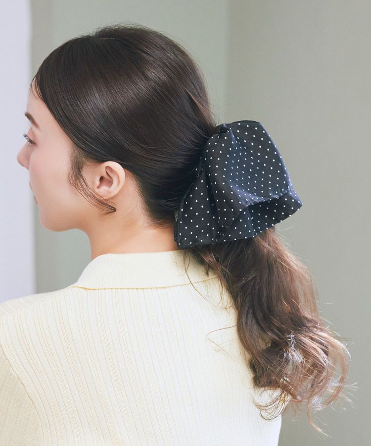 earth music&ecology「ドット2段フリルバンス」|その他|Black