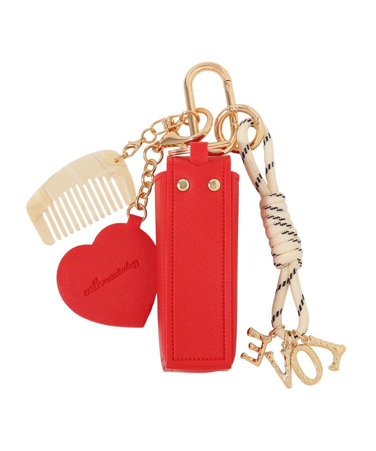 earth music&ecology「リップケース付きマルチハートチャーム」|モバイルケース|