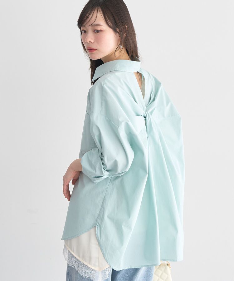 earth music&ecology「バックツイストオーバーシャツ」|シャツ・ブラウス|