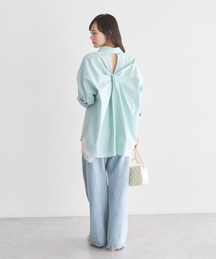 earth music&ecology「バックツイストオーバーシャツ」|シャツ・ブラウス|