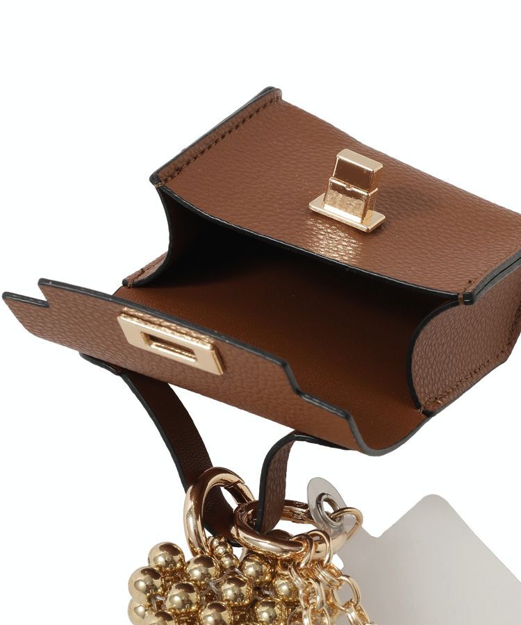 earth music&ecology「マイクロミニバッグメタルハートチェーンチャーム」|モバイルケース|