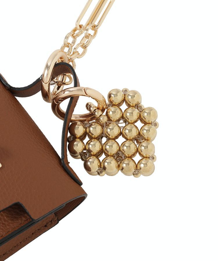 earth music&ecology「マイクロミニバッグメタルハートチェーンチャーム」|モバイルケース|