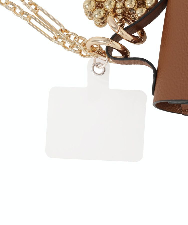 earth music&ecology「マイクロミニバッグメタルハートチェーンチャーム」|モバイルケース|