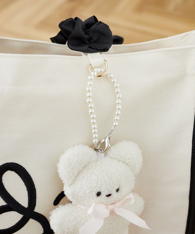 Maison de FLEUR「フリルハンドル帆布キャリーオンバッグ」|トートバッグ|