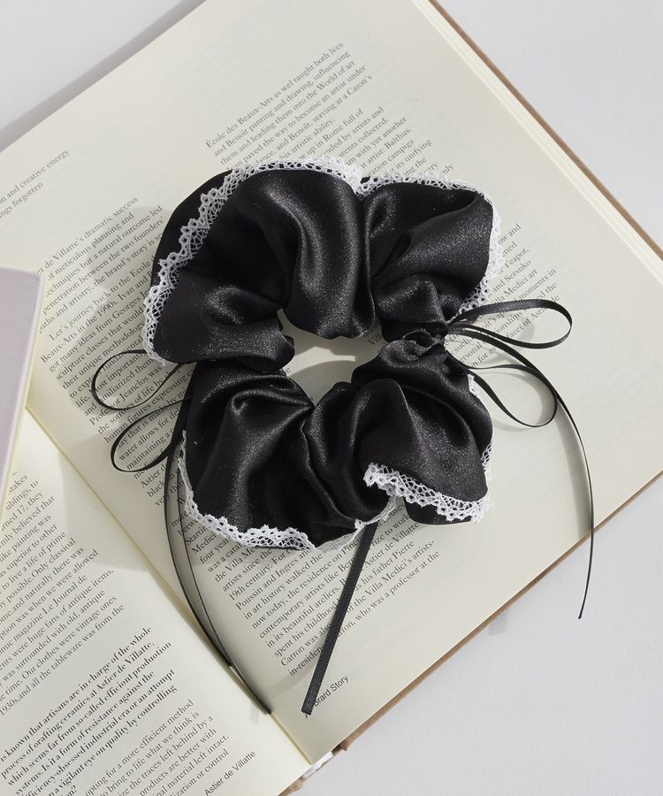 Maison de FLEUR「レースリボンシュシュ」|その他|ブラック