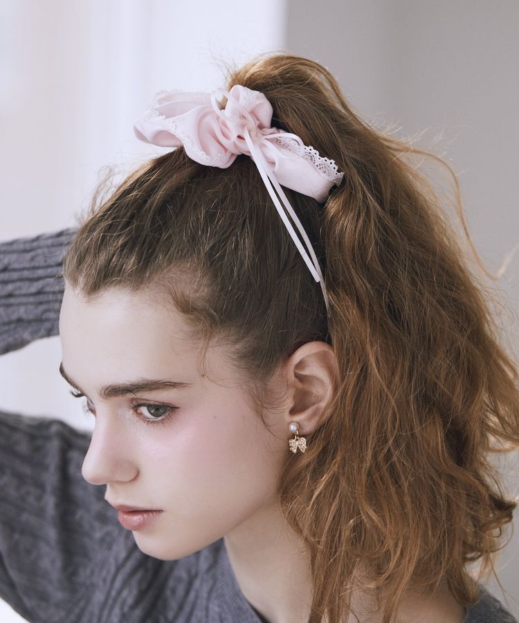 Maison de FLEUR「リボンビジューイヤリング」|イヤリング|