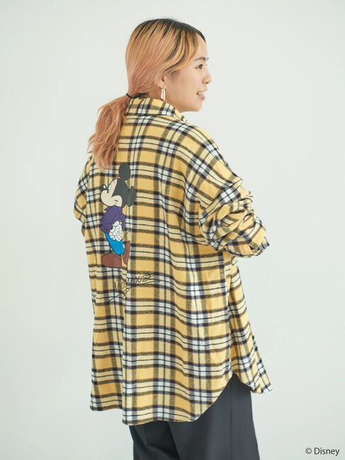  「バックプリントチェックシャツ/Mickey」|シャツ・ブラウス|