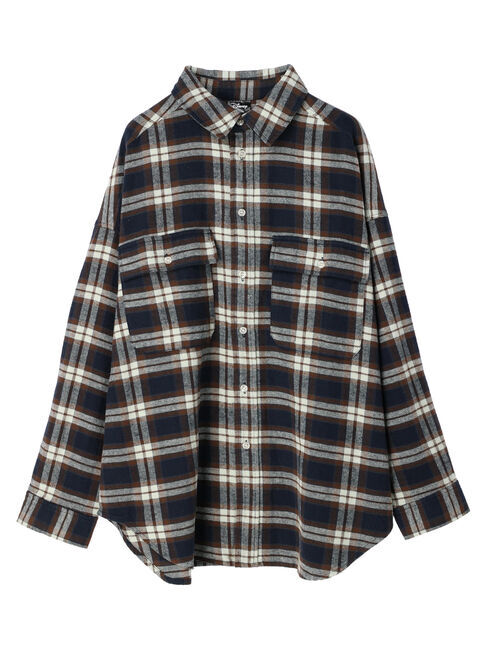  「バックプリントチェックシャツ/Mickey」|シャツ・ブラウス|