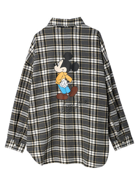  「バックプリントチェックシャツ/Mickey」|シャツ・ブラウス|
