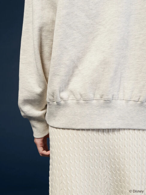  「カレッジロゴ風裏起毛プルオーバー/Mickey」|Tシャツ・カットソー|