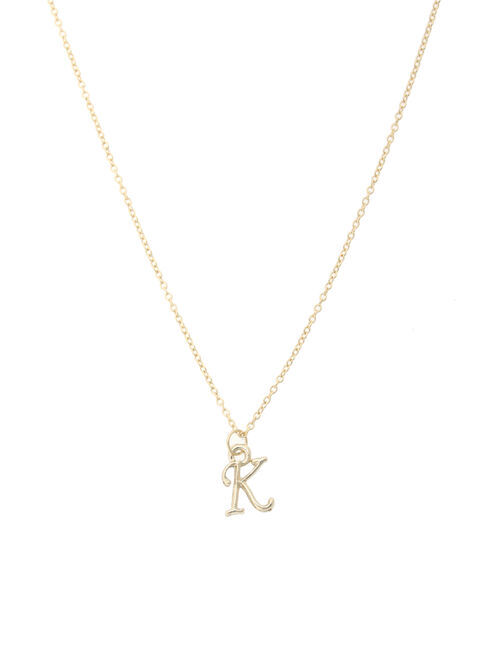  「イニシャルショートネックレス」|ネックレス|