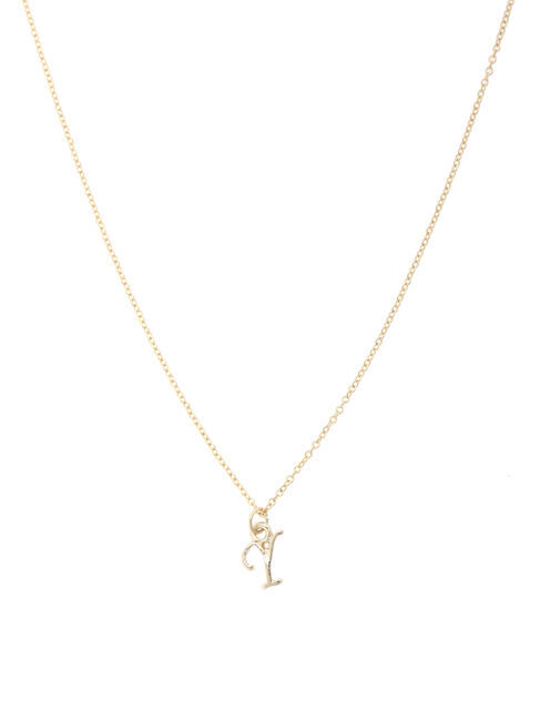  「イニシャルショートネックレス」|ネックレス|