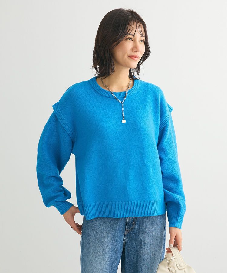 Green Parks「袖かのこニットプルオーバー」|ニット・セーター|