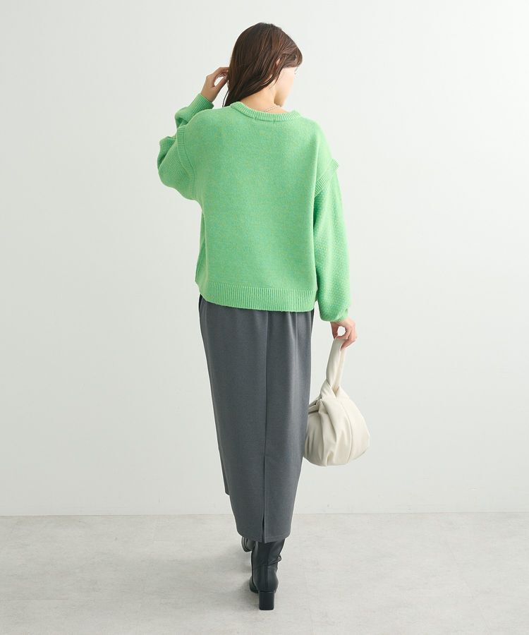 Green Parks「袖かのこニットプルオーバー」|ニット・セーター|
