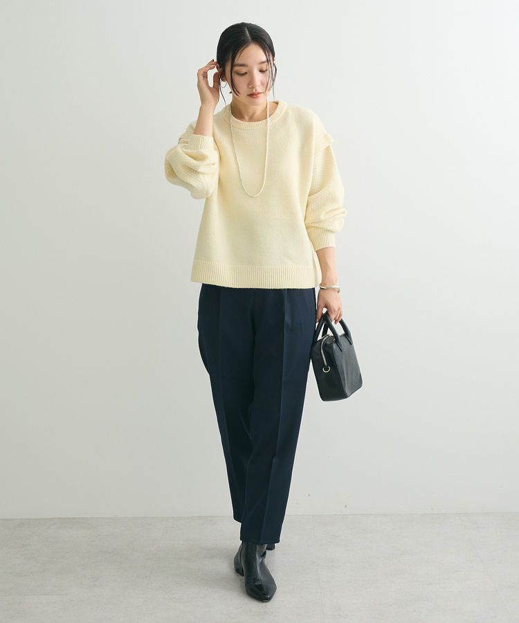 Green Parks「袖かのこニットプルオーバー」|ニット・セーター|