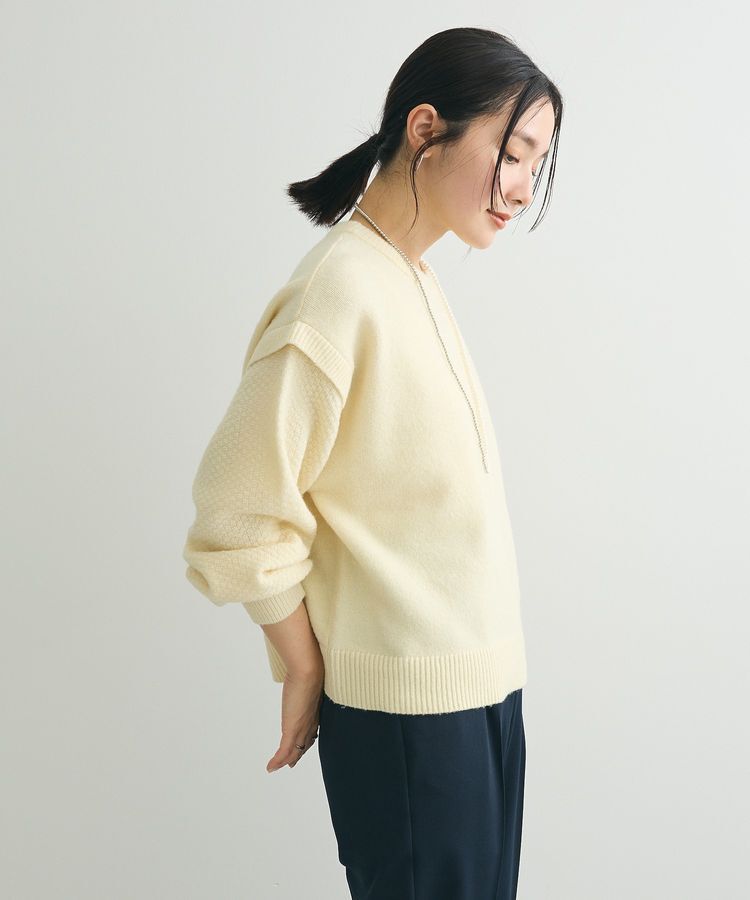 Green Parks「袖かのこニットプルオーバー」|ニット・セーター|