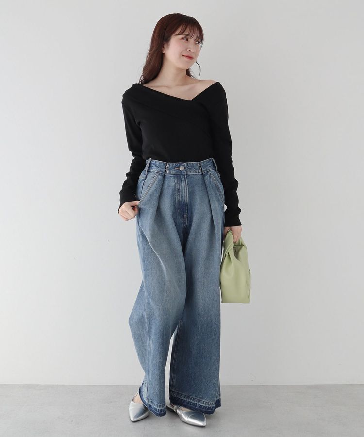 Green Parks「・swing by クロスネックプルオーバー」|Tシャツ・カットソー|