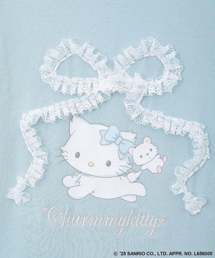 Green Parks「チャーミーキティ/レースリボンプリントTシャツ」|Tシャツ・カットソー|
