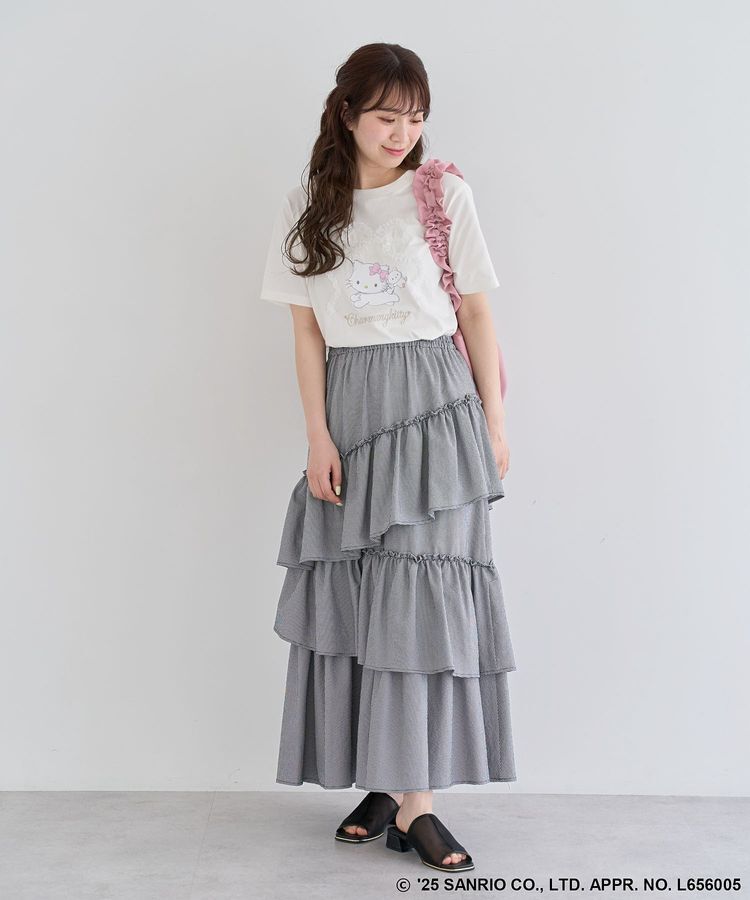 Green Parks「チャーミーキティ/レースリボンプリントTシャツ」|Tシャツ・カットソー|