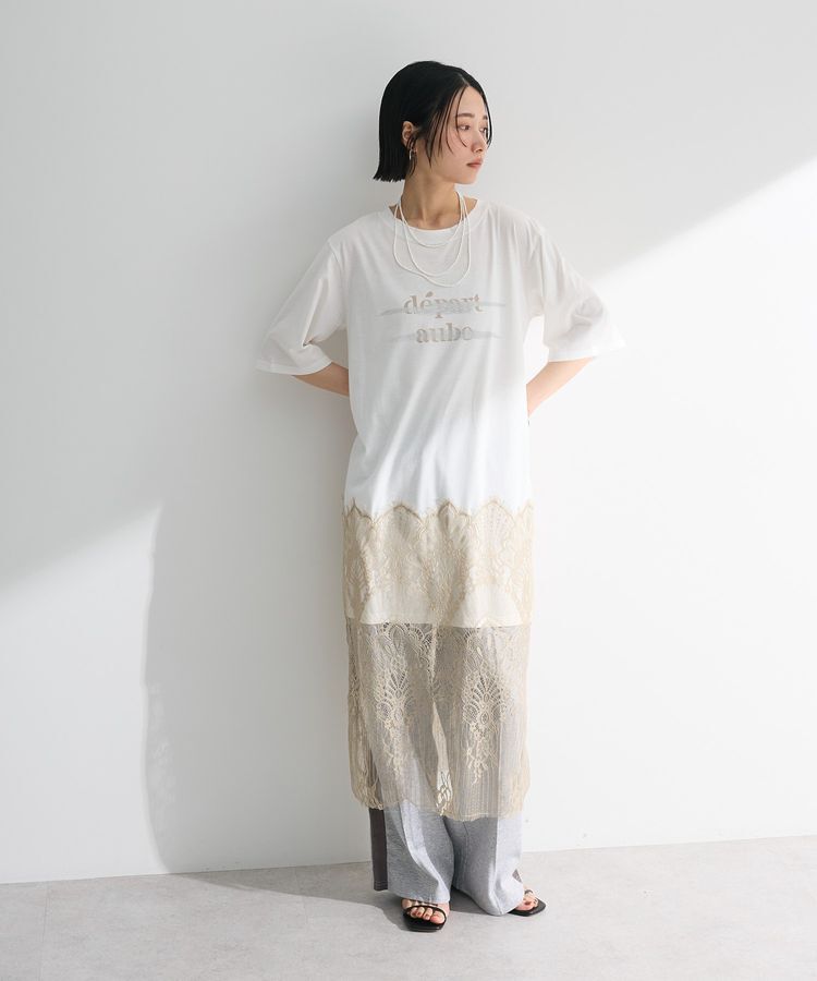 armonia「裾レースドッキングカットロゴチュニック」|ワンピース|