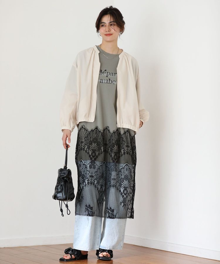 armonia「裾レースドッキングカットロゴチュニック」|ワンピース|