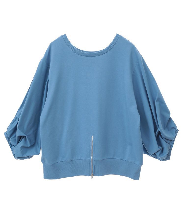 Green Parks「2WAY7分袖タック裾ZIPプルオーバー」|Tシャツ・カットソー|