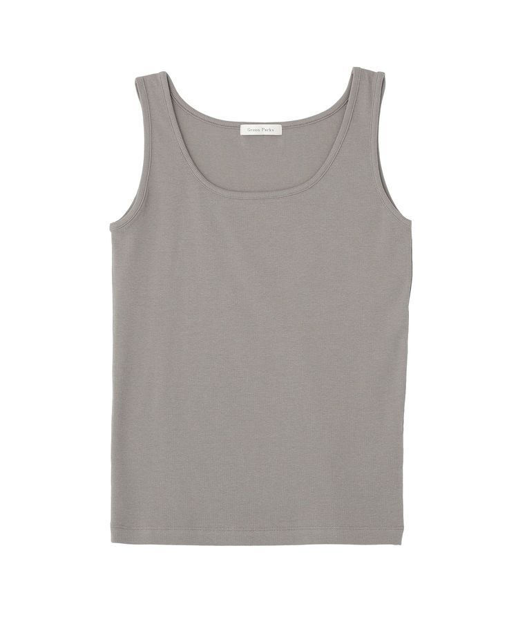 Green Parks「機能付テレコリブタンクトップ」|キャミソール|Gray