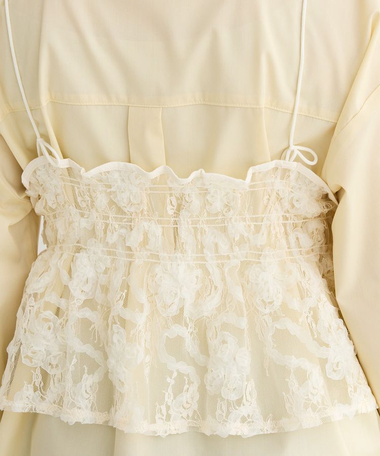 Green Parks「SET2点シャツ+レースビスチェ」|シャツ・ブラウス|