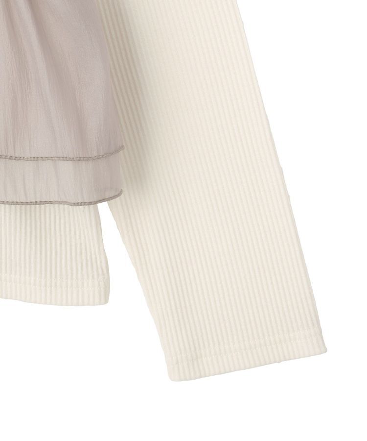 Green Parks「オーガンジービスチェドッキングプルオーバー」|Tシャツ・カットソー|