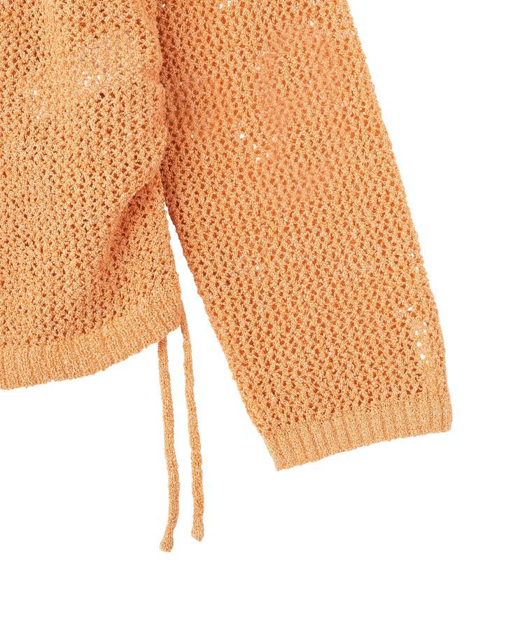 Green Parks「サイドシャーリング透かし編みニットプルオーバー」|ニット・セーター|