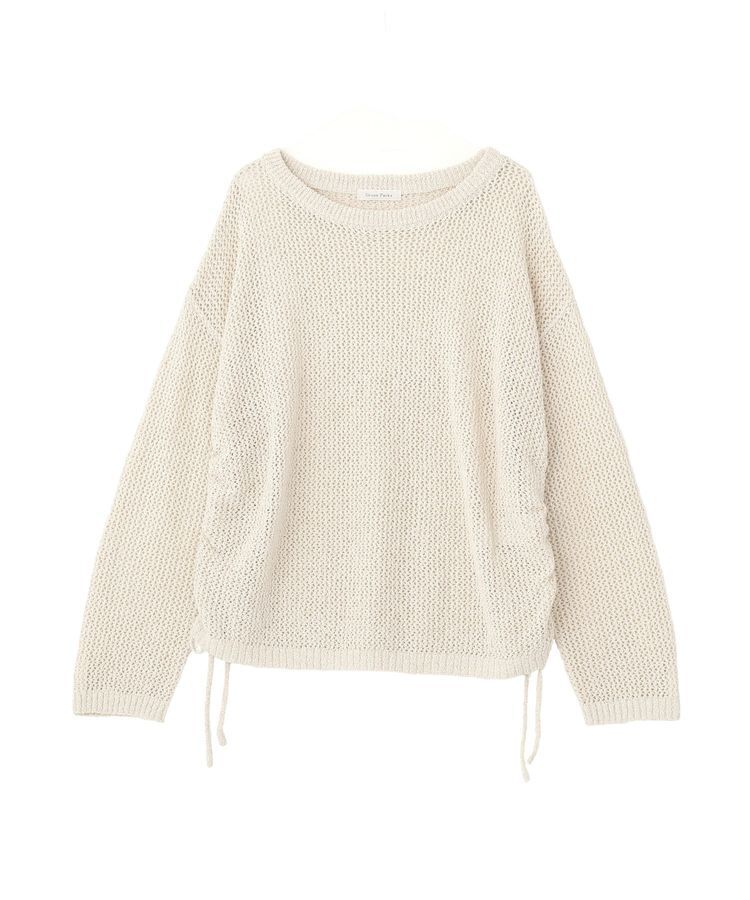 Green Parks「サイドシャーリング透かし編みニットプルオーバー」|ニット・セーター|
