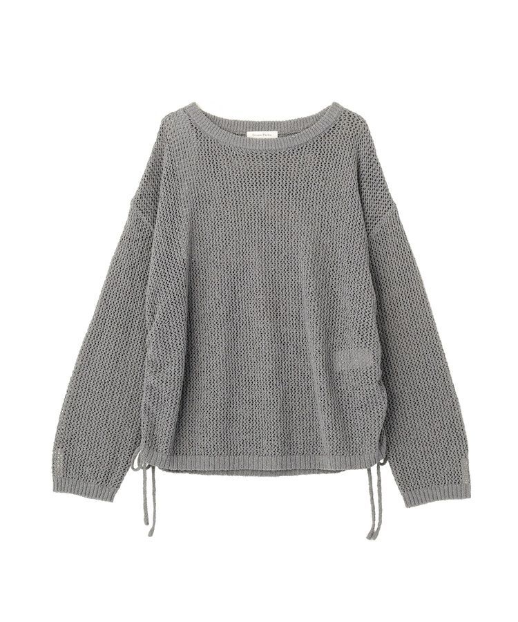 Green Parks「サイドシャーリング透かし編みニットプルオーバー」|ニット・セーター|