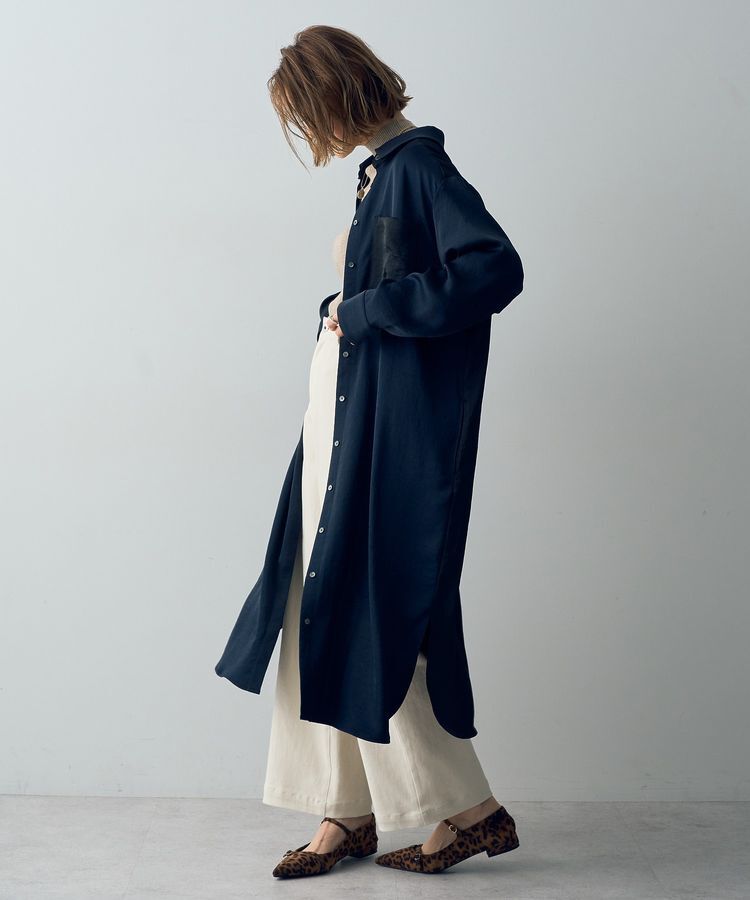 Editt by YECCA VECCA「ヴィンテージサテンシャツワンピース」|ワンピース|