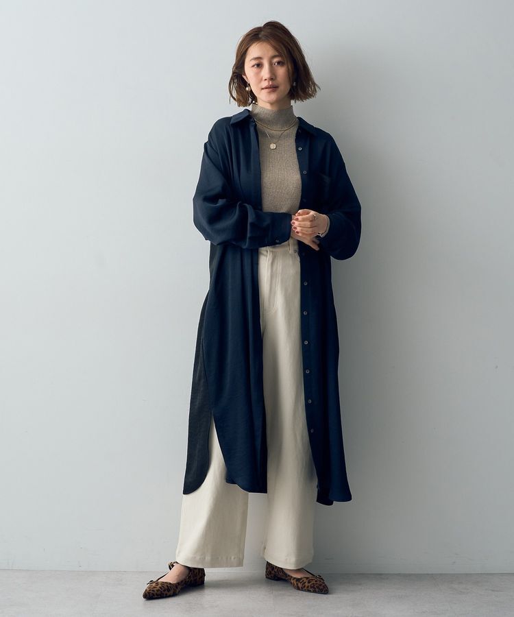 Editt by YECCA VECCA「ヴィンテージサテンシャツワンピース」|ワンピース|