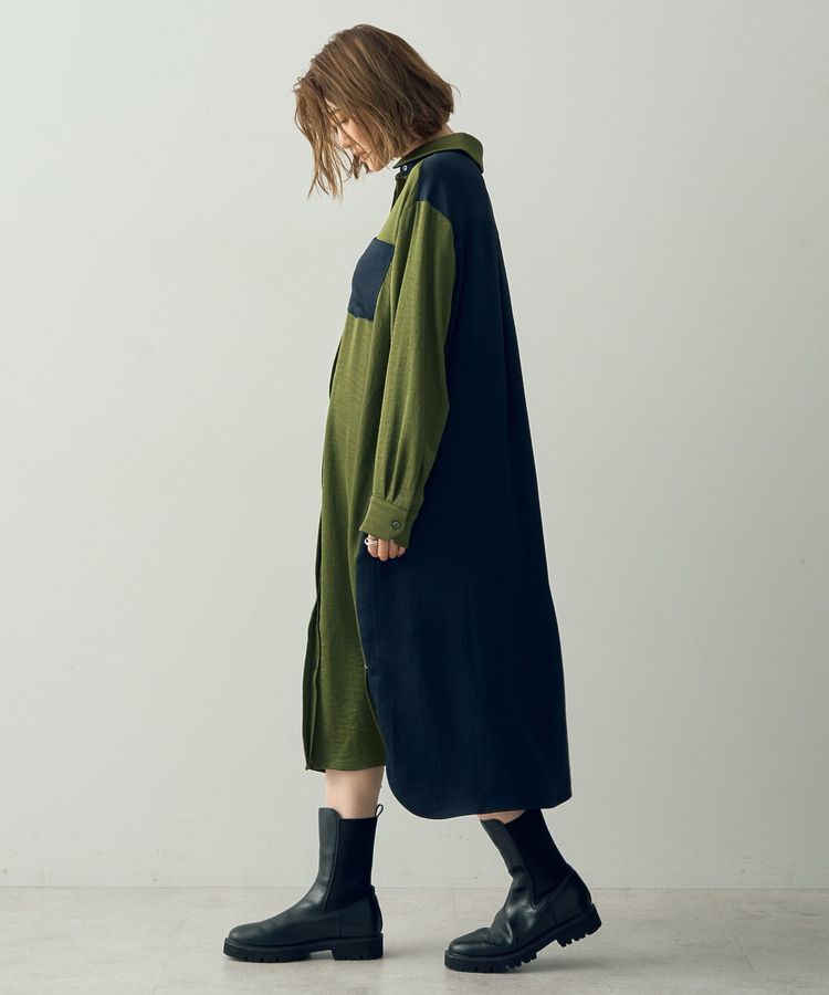 Editt by YECCA VECCA「ヴィンテージサテンシャツワンピース」|ワンピース|