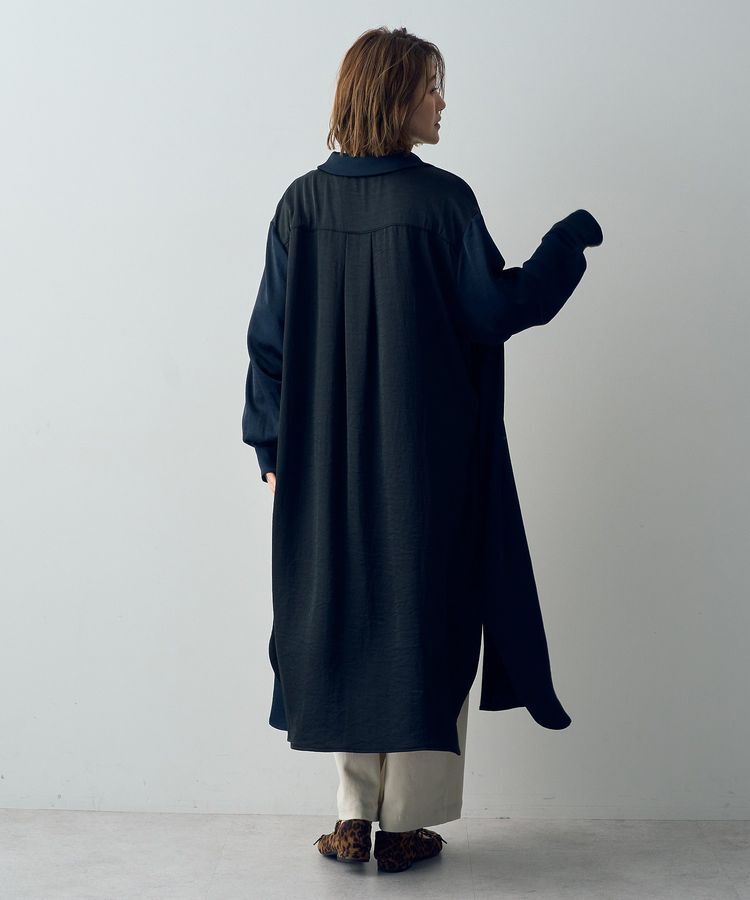 Editt by YECCA VECCA「ヴィンテージサテンシャツワンピース」|ワンピース|