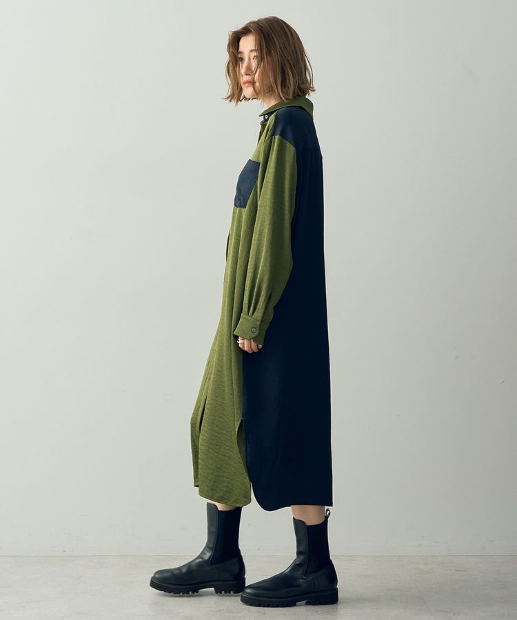 Editt by YECCA VECCA「ヴィンテージサテンシャツワンピース」|ワンピース|