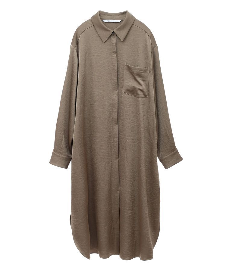 Editt by YECCA VECCA「ヴィンテージサテンシャツワンピース」|ワンピース|