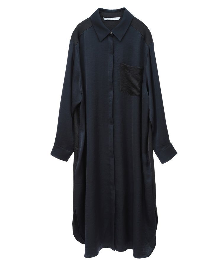 Editt by YECCA VECCA「ヴィンテージサテンシャツワンピース」|ワンピース|