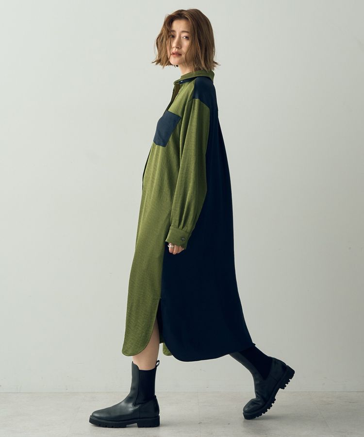 Editt by YECCA VECCA「ヴィンテージサテンシャツワンピース」|ワンピース|