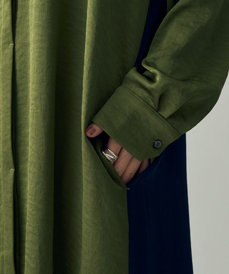 Editt by YECCA VECCA「ヴィンテージサテンシャツワンピース」|ワンピース|